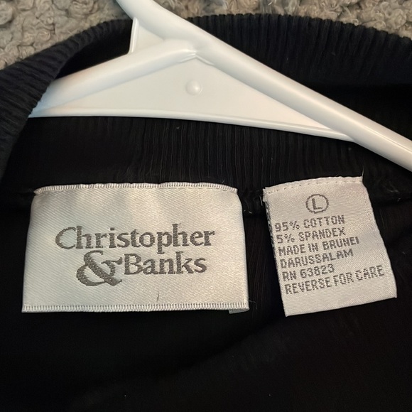 Christopher and Banks Black Short Sleeve Turtleneck - Picture 2 of 3
